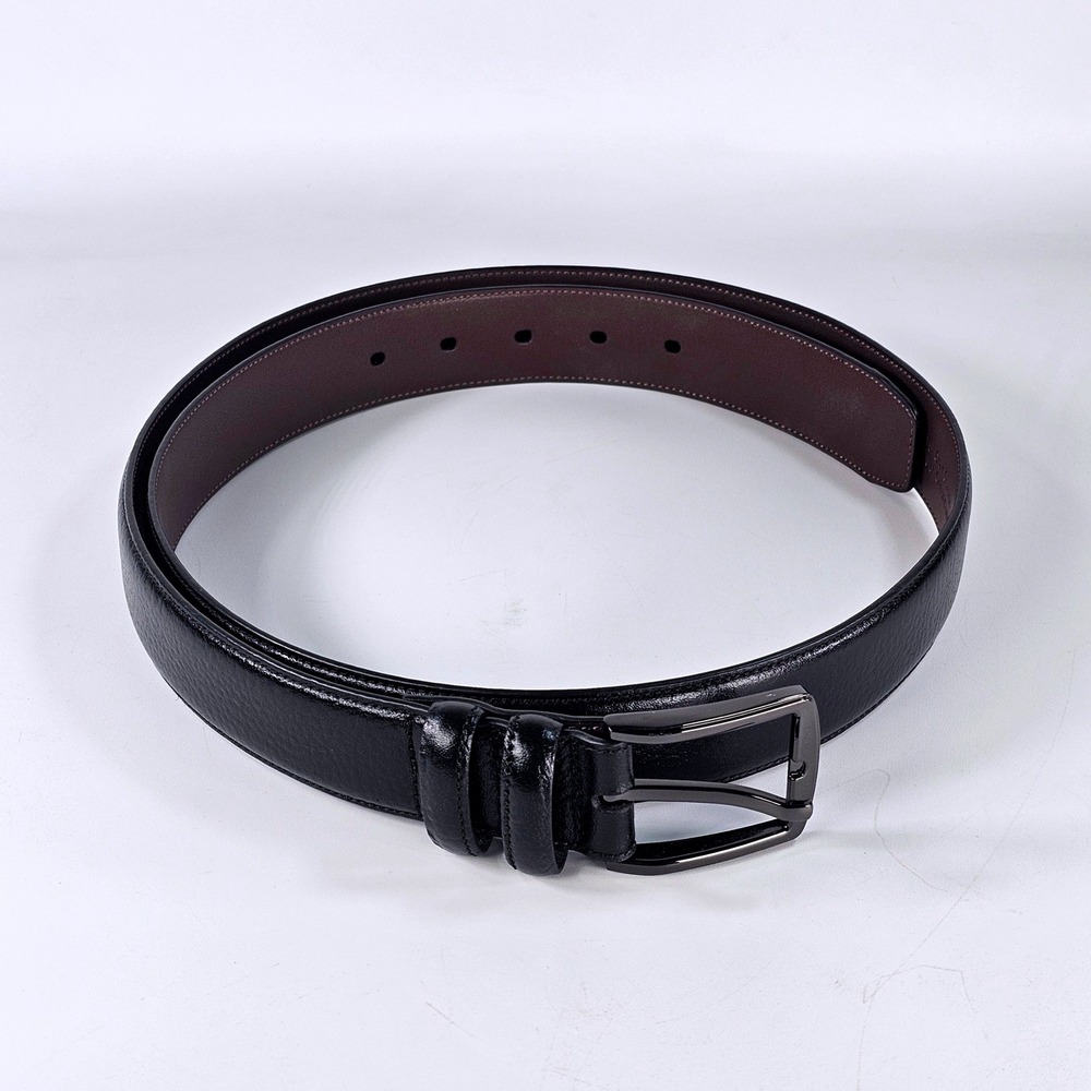 New Cremieux Mens Full Grain Cowhide Leather Belt Black F55BX111 Size 44